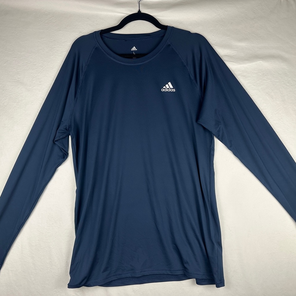 Adidas Men's Dark Blue Long Sleeve Tee